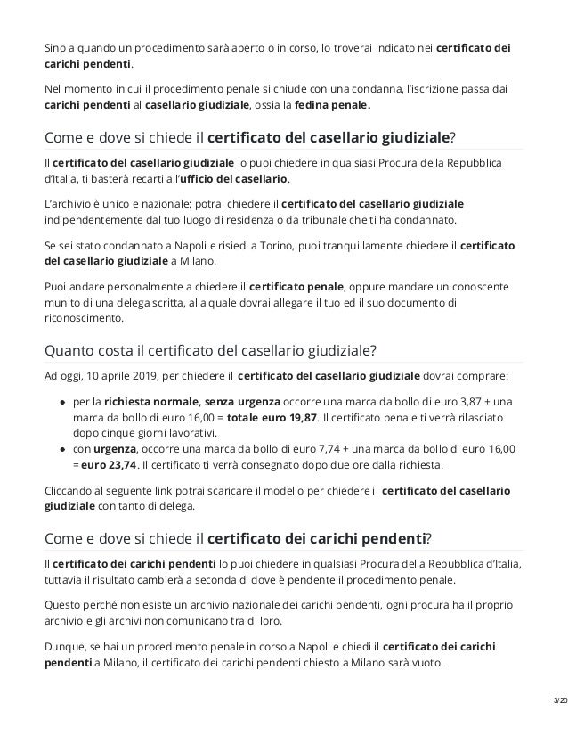 SCARICARE AUTOCERTIFICAZIONE CARICHI PENDENTI